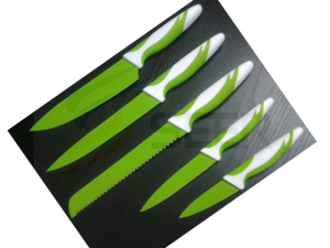 5PCS Colorful Plastic Handle Kitchen Knife (SE-1508)