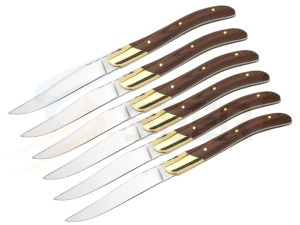 Stainless Steel Laguiole Steak Knife with Pakka Wood Handle (SE-K7890)